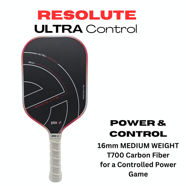 PLAER Resolute 16mm Red pickleball paddle