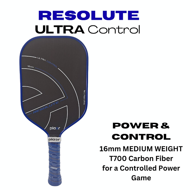 PLAER Resolute 16mm Blue pickleball paddle