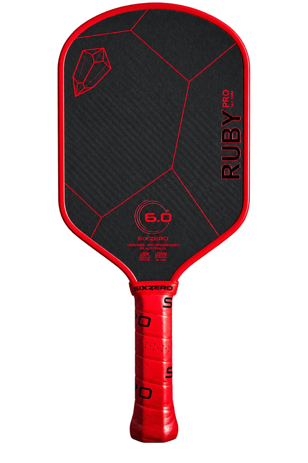 Six Zero Ruby Pro 14mm Pickleball Paddle