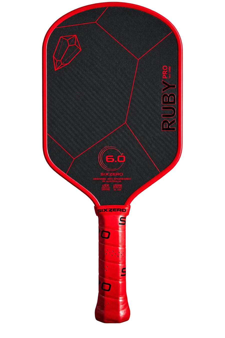 Six Zero Ruby Pro 14mm Pickleball Paddle
